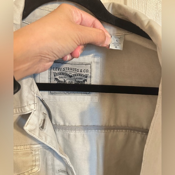 Men’s Levi's Lightweight Trucker Jacket w Collar, Light Gray, Sz Large - Picture 4 of 7